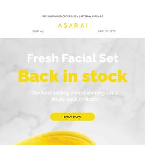 BACK IN STOCK - Fresh Facial Set