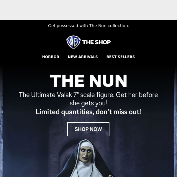 Spread Fear With the New The Nun 7” figure!