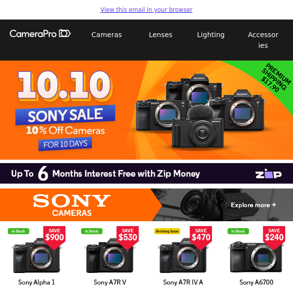 Savings Alert: 10% Off Sony Cameras - Get Yours Now!