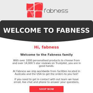 Welcome, Fabness!