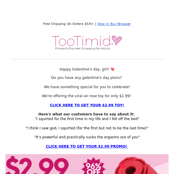 Galentine's Day Promo! 💘 $2.99 Viral Air Rose Toy! 🌹