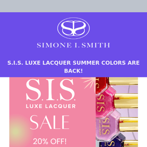 S.I.S. Luxe Lacquer Summer Colors are Here!