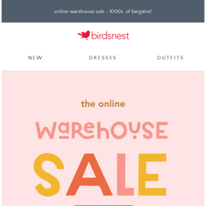 Clear your plans: it's the Online Warehouse Sale! 💥💥