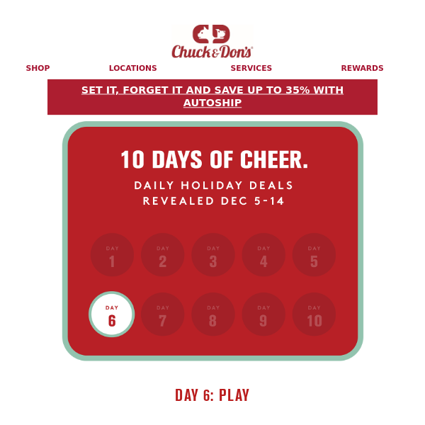 Day 6 of 10 Days of Cheer: Play