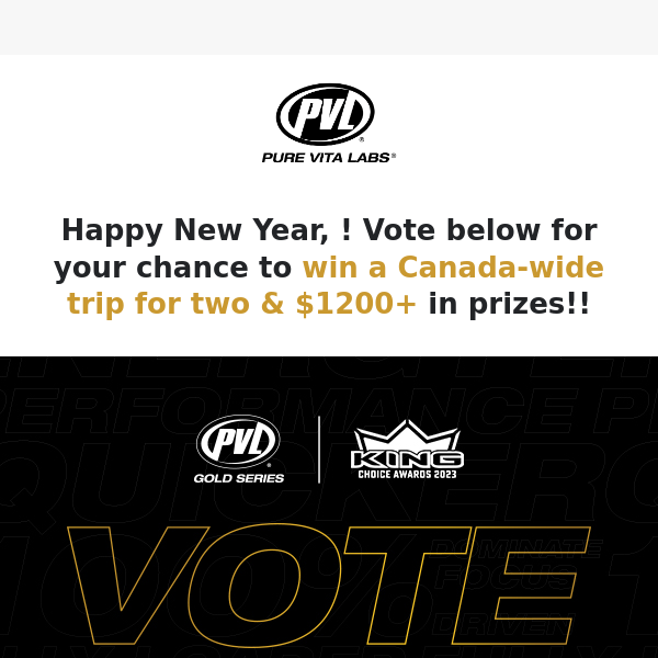 Vote now = Your chance at a trip for 2 + swag! ✈️