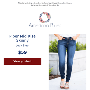 Judy Blue Piper Mid Rise Skinny - RESTOCKED