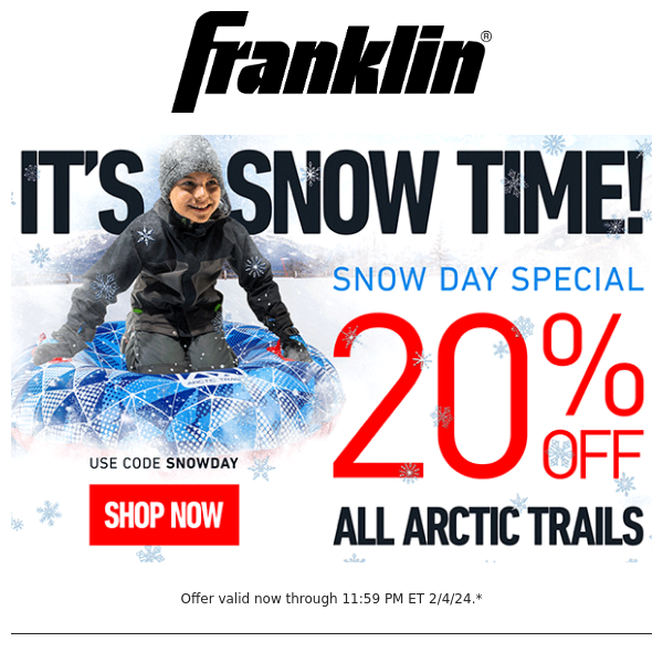 Snow Time like the Present for 20% Off! ❄️