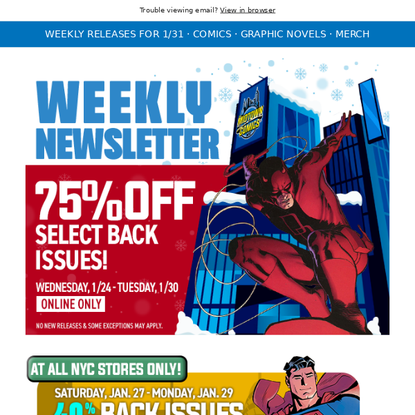 75% Off Select Back Issues, Dead X-Men #1, Batman Superman World’s Finest 2024 Annual #1, Power Girl Uncovered #1, Gang War Continues, & More!