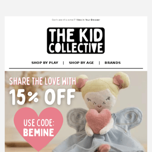 Share the 💗 with 15% off