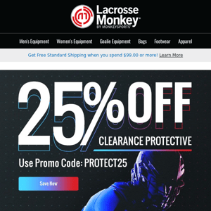 25% Off Clearance Protective!