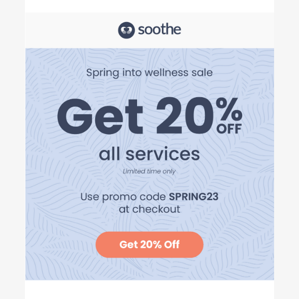 Soothe never offers discounts this good...