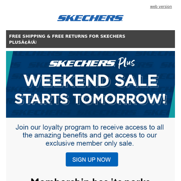 You won't want to miss our Skechers Plus sale starting tomorrow!