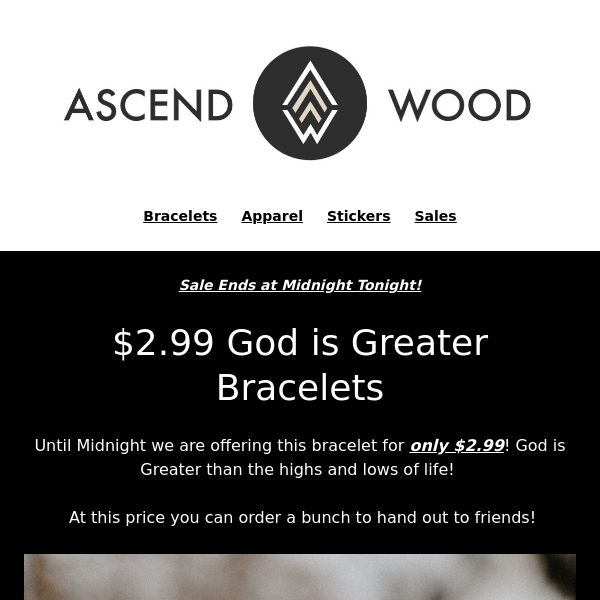 😍 ONLY $2.99 God is Greater Bracelets!