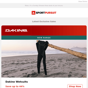 Up to 63% Off: Dakine - New Range | Bølger | Fat Moose | Teqball | Reebok Underwear & Swimwear