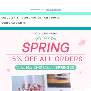 Spring Refresh: Get 15% Off Your Favorites Now