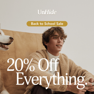 Back to School? ✏️ Take 20% Off
