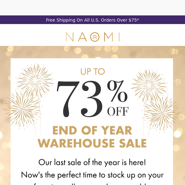 End of Year Warehouse Sale Starts Now!