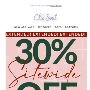 EXTENDED! 30% OFF Sitewide! 🥳❤️
