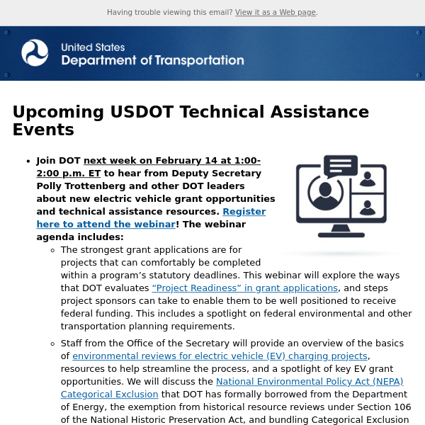 USDOT Navigator - February Biweekly Bulletin