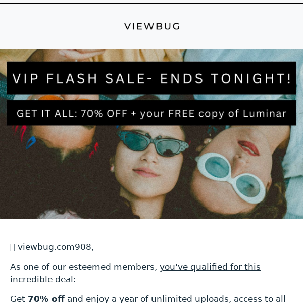 Reminder: Your VIEWBUG account ends tonight