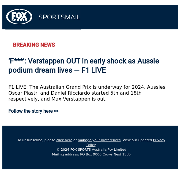BREAKING: Max Verstappen OUT of Aus Grand Prix in dramatic scenes