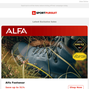 Alfa Footwear | Odlo - New Products | Tommy Hilfiger | Altura Clothing | SubZero | Up to 73% Off!