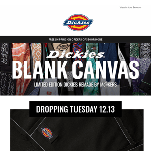 Tuesday: @KUON_Tokyo_Official x Dickies Blank Canvas