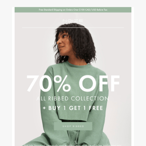 Buy 1 Get 1 Free - Ribbed Loungewear