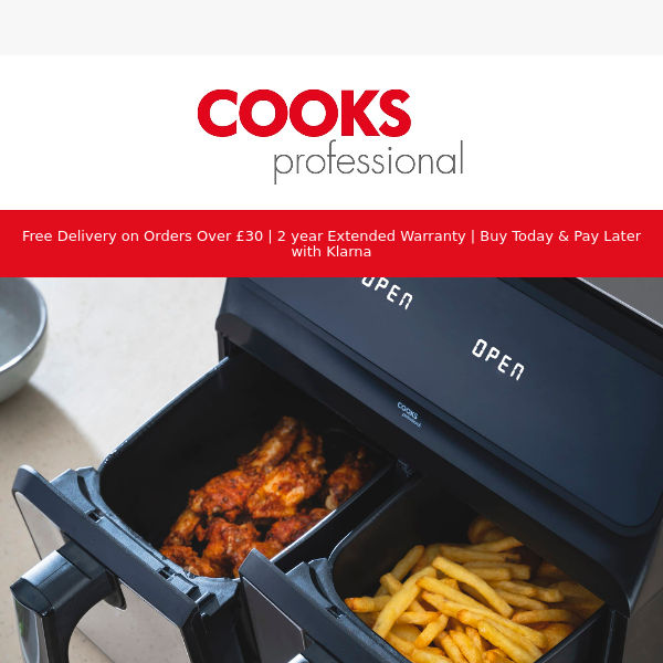 Save up to £20 on Cooks Professional Air Fryers ⭐