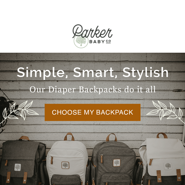 Parker Baby Co. Parker Baby Diaper Backpack - Large Diaper Bag