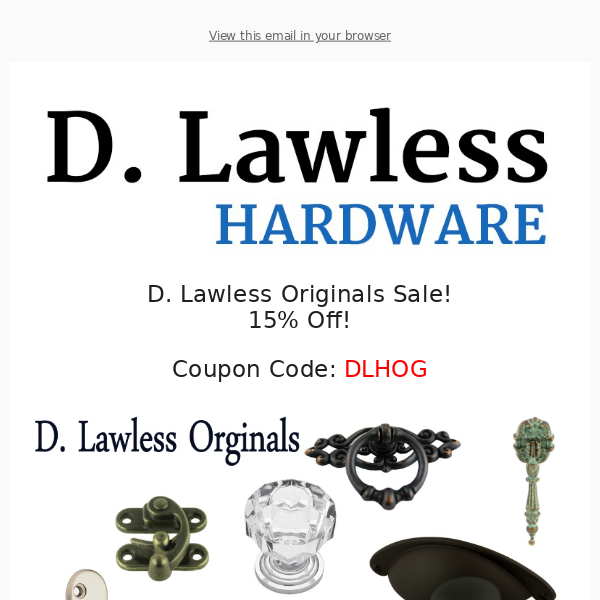 15% Off D. Lawless Sets! + Three Beautiful Furniture Pieces