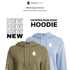 NEW Cropped Raw Edge Hoodies