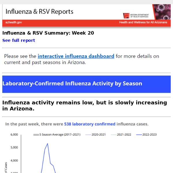 Influenza & RSV Summary: Week 20