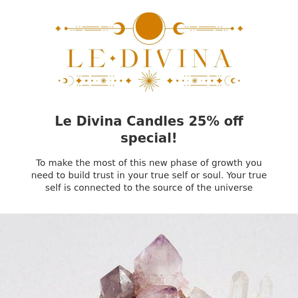 Le Divina Candles 25% off special!
