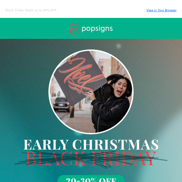 Popsigns.co let's talk turkey... last days for 30% OFF