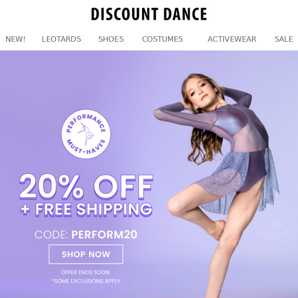 20% off Performance Must-Haves