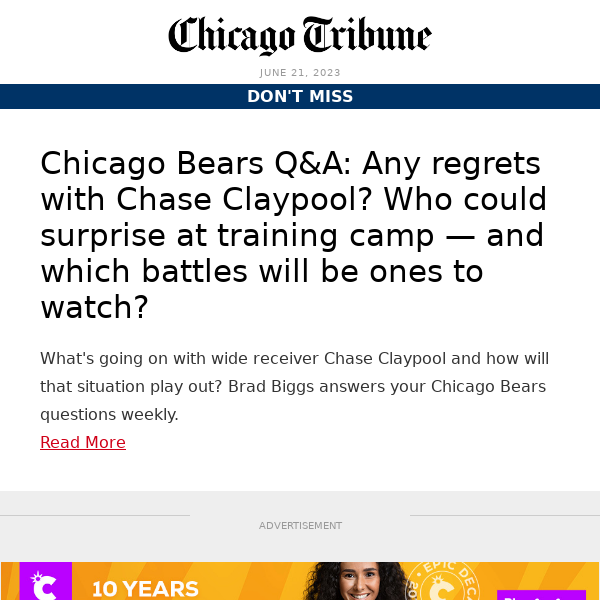 Chicago Bears Q&A with Brad Biggs - Chicago Tribune