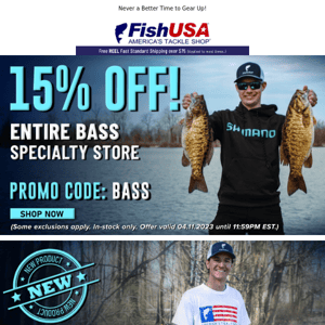 Save 15% on All of Your Bass Essentials Today Only!