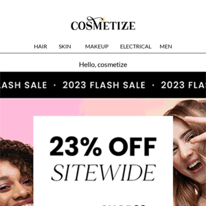 It's a BIG deal: 23% off sitewide!