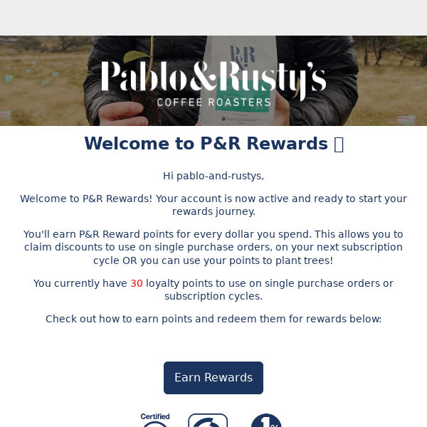 Welcome to P&R Rewards 👋