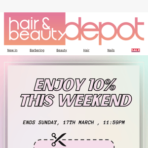 Weekend treat: Save big with 10% off! 🎉🌸