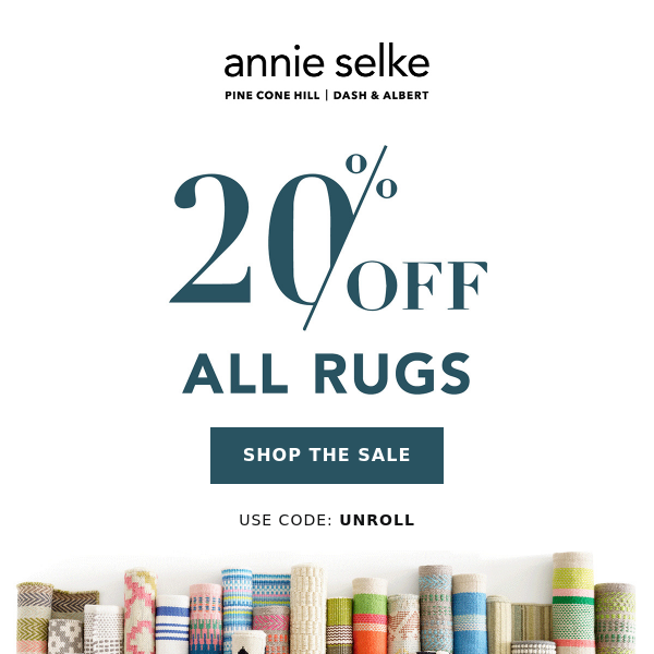 Shop 20% OFF All Rugs