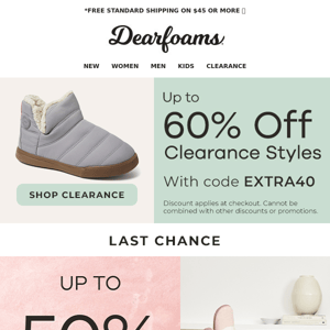 Last Chance 🔔 up to 50% off Select Styles + up to 60% off Clearance Styles