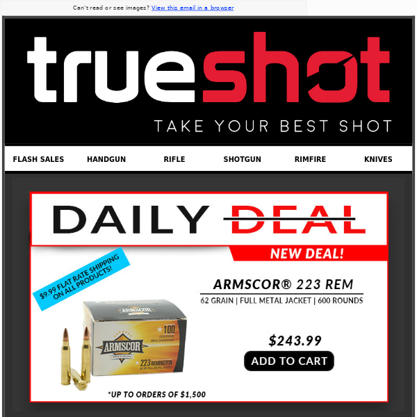 DAILY DEAL! | $9.99 Flat Rate Shipping | Armscor 223 Rem