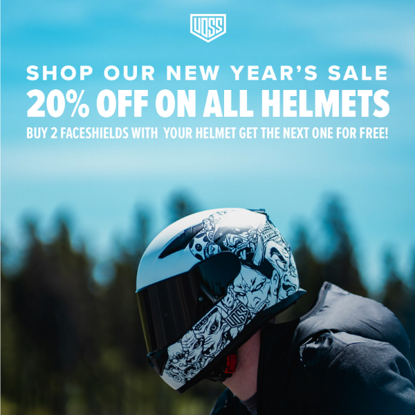 Upgrade your helmet with 20% off