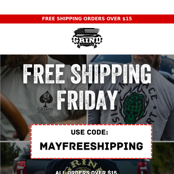 ⚡️FREE Shipping Offer From GRIND ATHLETICS ⚡️