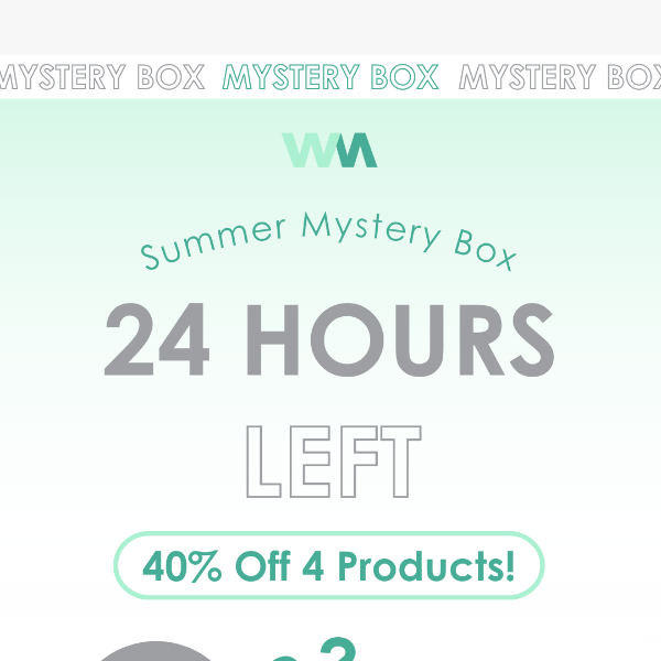⏰ 24 Hours Left: 40% Off Mystery Box!