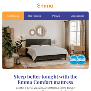 Sleep cosy with the Emma Comfort mattress