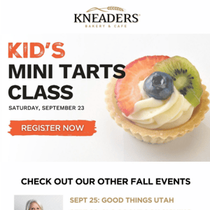 Kids Mini Tart Class - Register Now