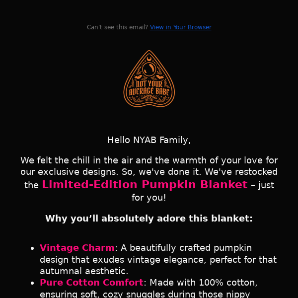 🎃 Back by Popular Demand: Limited-Edition Pumpkin Blanket! 🍁